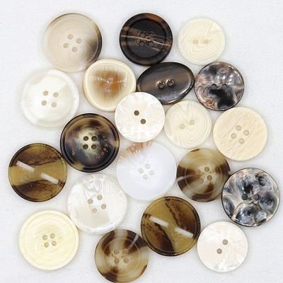 China Factory Wholesale Custom Viable Size 4 Different Hole Luxury Plastic Resin Buttons For Clothes for sale