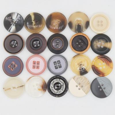 China Wholesale Mens And Womens Sustainable Custom Clothing Round Four-hole Resin Plastic Buttons for sale