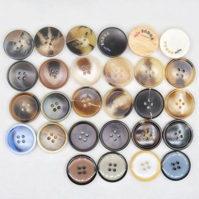 China Wholesale Customized Fashion Buttons Plastic Horn Sewing Buttons Viable Suit Jacket Button Manufacturer for sale