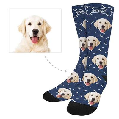 China Disposable Cute Animal Digital Disposable Custom Printing Cute Dog 3d Cartoon Printing Young Girls Tube Socks For Kids for sale