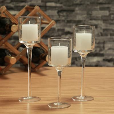 China romantic atmosphere glass candle holder for sale