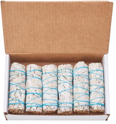 China Wholesale Indian Frankincense Stain Bundles Healing Sage Smudge Stick Kits For Cleanser, 4in White Sage for sale