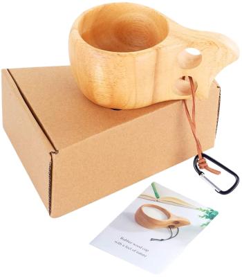 China Factory Directly Sales Kuksa Mugs Water Tea Cup Sustainable Natural Wooden Travel Mug Outdoor Kitchen Accessories for sale