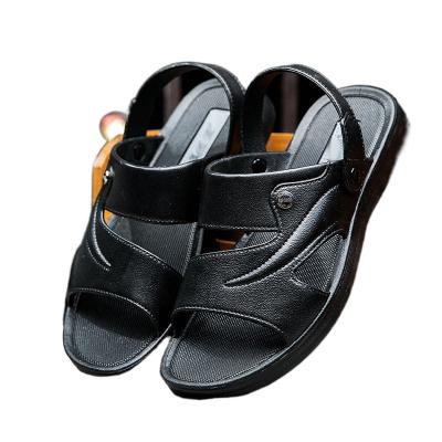 China Lightweight Summer Simple Cheap Comfortable Slide Slippers Leather Sport Mens Sandals for sale