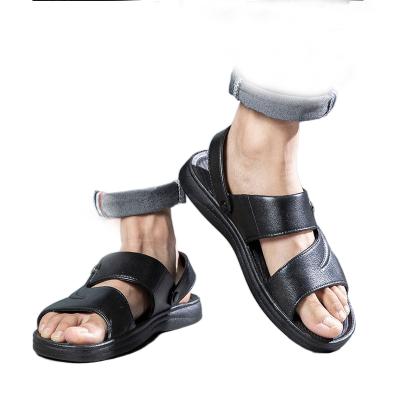 China Lightweight Comfortable Leather Flat Original High Quality Men's Sandals for sale