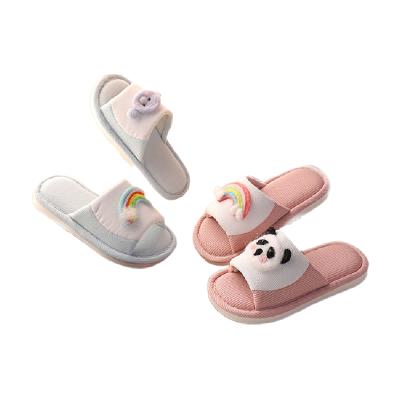 China Breathable Soft Warm Bedroom Cotton Slipper Indoor Home Shoes Cotton Kids Winter Slippers for sale