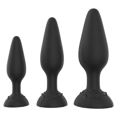 China Real Touch Feeling Anal Dilator 3 Size In A Silicone Anal Safe Strong Suction Male Body Prostate Massager Pack Butt Plug Wholesale for sale