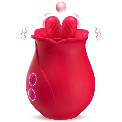 China Real Touch Feeling Swing Rose Vibrator For Women 7 Frequency Vibration Vibrator Adult Sex Toys Rose Stimulate Clit Sucking Sex Toys Wholesale Price for sale