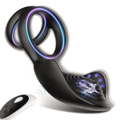 China Real Touch Feeling 10 Vibration Modes Cock Ring Vibrator Male Masturbation Vibrator Penis Massage Training Male Cock Ring Factory Wholesales Price for sale