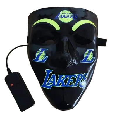 China Customized Luxury Light Up Custom Face Maskes V Logo For Party Scary Vendetta Hacker Color Label Purge Halloween Costume Cosplay Maskes for sale