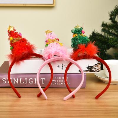 China Xmas Headband Party Fascinator Christmas Tree Hair Accessories Gifts/Thanksgiving/Halloween LED Light for Kids Adults Baby for sale