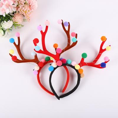 China Christmas/Thanksgiving/Halloween Led Luminous Antlers Headbands Light Up Headdress Fashing Headband Halloween Christmas Party Decorations Hair Accessories for sale