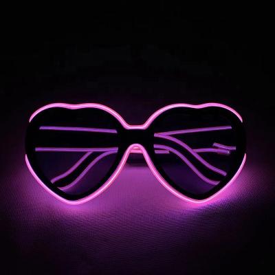 China ABS Shape Concert Nightclubs Neon Flashing Dark Glasses LED Wire EL Party Glow for sale