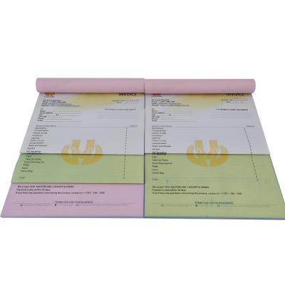 China paper & Custom Logo Receipt Book Carbonless Bill Cardboard Book Printing Carbonless 3-Part Bill Form for sale