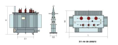 China Class 6-10kv Power S11-M Hermetically Sealed Oil Immersed Power Transformer for sale