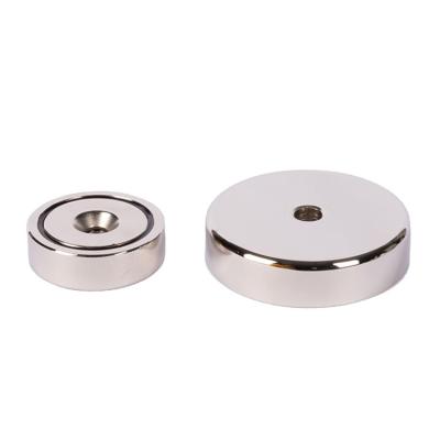 China Environmental Friendly Super Strong NdFeB Neodymium Pot Magnet With Countersunk Hole for sale