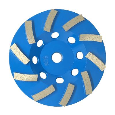 China Ferrous Metals 5Inch Turbo Diamond Grinding Cup Wheel for Concrete Floor for sale