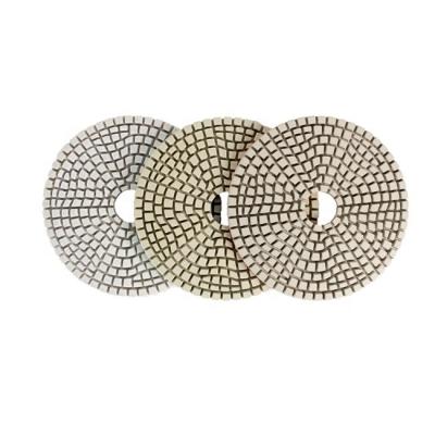 China New White Stone Resin 3 Step Polishing Pads For Engineered Marble Stone for sale