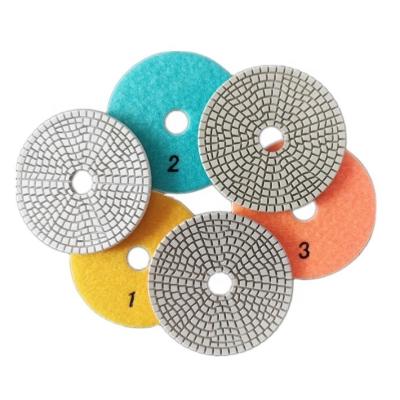 China Easy Polishing Ogee Diamond Edge Or Tool 3 Step Polishing Pad Granite Marble for sale