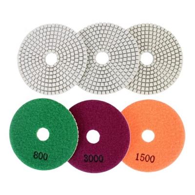 China TRUE SHINE Diamond Polishing Tools Dry And Wet Diamond Polishing Pads 100mm JXGP4025 for sale