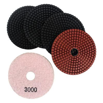 China Wet polishing for granite making or maker high quality 125mm tools or granite stone abrasive polishing pads for sale