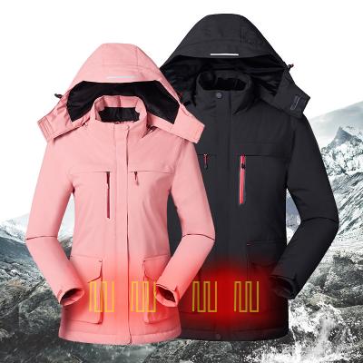 China 2021 Wholesale High Quality Breathable 5carbon Fiber USB5V Outdoor Heated Jacket For Men And Women for sale