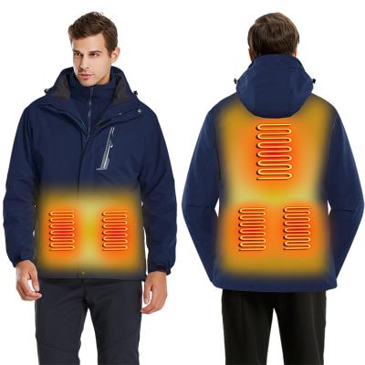 China Men's Breathable Windproof Carbon Fiber Windproof Men's Panels 5V USB Heated Heated Jacket for sale