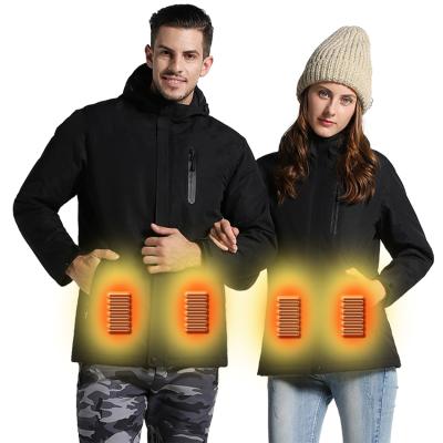 China Cotton Clothing Link Hat Men's and Women's Winter Heating Clothing Reversible Intelligent Heating Comic Filling Warm Jacket for sale