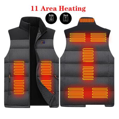 China Anti-Wrinkle Heated Vest Power Bank USB Heated Coat Men's Carbon Fiber Heated Vest for sale