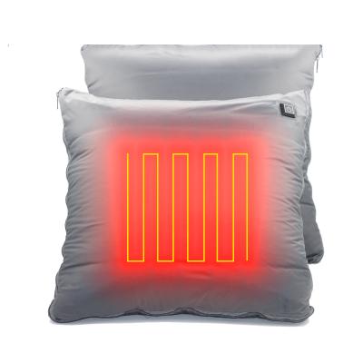 China PASSIONATE 100% Cotton Electric Heating Pillow Heated Hotel Pillow Place Plane Camping Massage Nurturing Pillow for sale