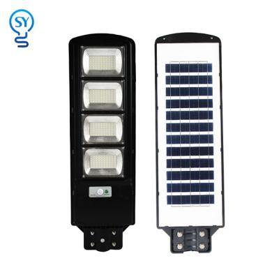 China Factory Price IP65 Induction Street Light Solar Infrared Outdoor High Lumen Lamp 120W Intelligent Human Body Motion Sensor All In One LED Solar Street Light for sale