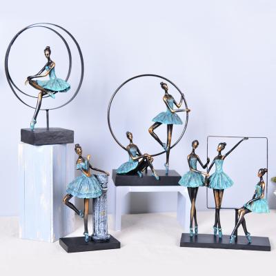 China Creative Ballet Character Gift Decoration Dancing Girl Dance Table Ornaments For Living Room for sale