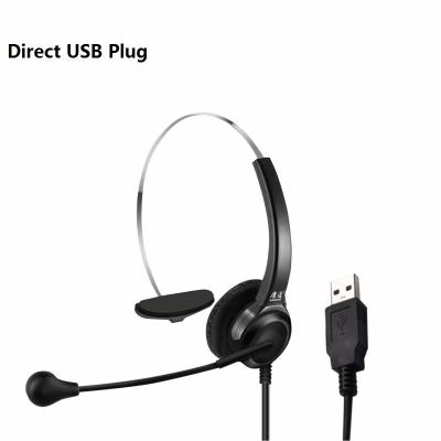 China Headband 2019 New Arrivals Call Center Airduct Headset With USB Plug for sale