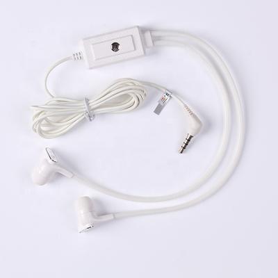 China FC03 PU black and white tube 3.5mm mobile phone anti-radiation headphones for sale