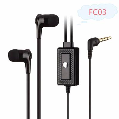 China FC03 PU earphones and earphones factory price anti - radiation air duct earphone wried for sale