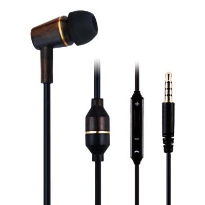 China In-ear wooden earplugs and radiation free mono air duct earphone for sale