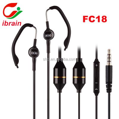 China Air duct radiation free ear hook radiation ibrain FC18 headphone with MIC for sale