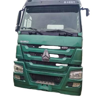 China Sinotruck truck trailer used truck tractor 420hp trailer leader hot sale to Africa South America used ho.wo truck tractor on sale for sale