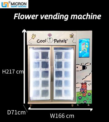 Cina Distributore automatico a 22 pollici del fiore del touch screen con vendita astuta del micron dell'armadio del sistema di raffreddamento del frigorifero in vendita