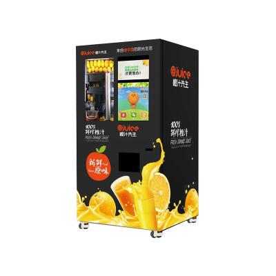 China Freshly Automatic Squeezed Orange Juice Vending Machine With Card Reader Big Capacity for sale