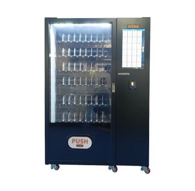 China Micron Black Style Snack Drink Vending Machine 662 Capacity For European Market for sale