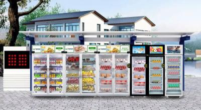 China Van de de KoelkastAutomaat van Weight Sensing Smart van de kaartlezer kan het de Verkoop Plantaardige, Verse Fruit, Bier Te koop