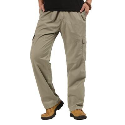 China 2023 Spring New Fashion Men's Anti-wrinkle Cargo Work Pants Casual Multi-pocket Mens Cargo Pants Custom Made Cargo Pants for sale