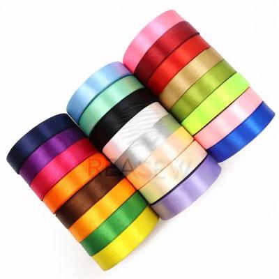 China Custom High Quality Single And Double Face Christmas Gift Satin Ribbon For Wrapping for sale