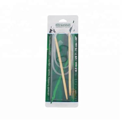 China Durable Promotion Circular Bamboo Material Knitting Needle for sale