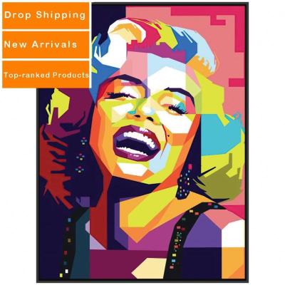 China New Canvas Art Graffiti Street Noise Fashion Marilyn Monroe Color Decorative Painting Classic/Postmodern Home Living Room for sale