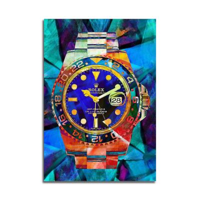 China New Customized Luxury Modern Classic/Postmodern Home Decor POP Art Wall Canvas Print Wall Art Rolex-Watch Fashion Watch Art for sale