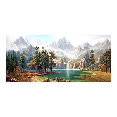 China New Handmade Classical Landscape Home Decoration Classic/Postmodern Hot Houses and Large Tree Oil Paintings for sale