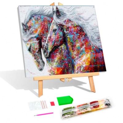 China CLASSIC package rhinestone DIY 5D Diamond Painting Kits Full Drill painting colorful horse Diamond Pictures for wall decoration for sale