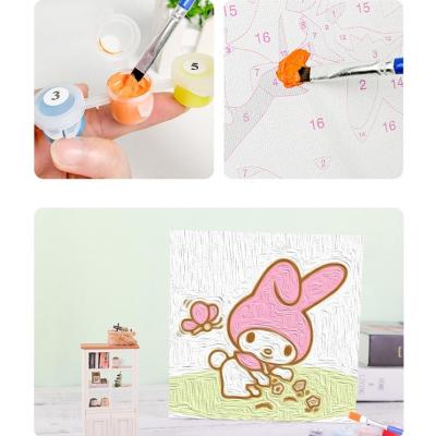 China New Design Cartoon DIY Numbers 24 Colors Painting By Diamonds Home Wall Art for sale